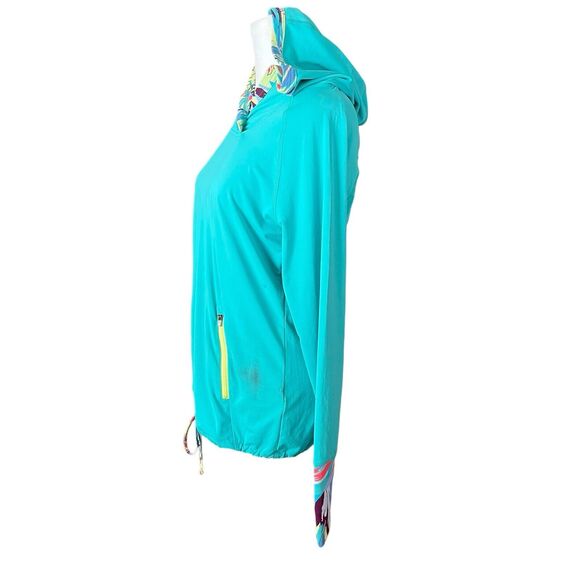 Title Nine Medium Pullover Hoodie Thin Long Sleeve Pockets Aqua Active - Picture 7 of 9